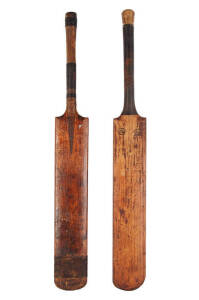 VINTAGE CRICKET BATS, one handstamped "Specially Selected for Joe Darling, Adelaide". Both match-used. Fair/Good condition. (2)