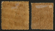 NEW SOUTH WALES: 1860-72 (SG.155 &167a) 1d dull red & 8d red-orange, both mint with large part o.g. Cat.&pound;625. (2). - 2