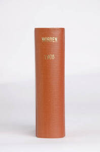 "Wisden Cricketers' Almanack" for 1905 & 1908 - the 1905 rebound in brown cloth, preserving front wrapper; the 1908 rebound in tan cloth (no wrappers). Fair/G. (2 items).