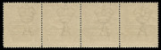 NEW GUINEA - 'N.W./PACIFIC/ISLANDS' Overprints: 1915-16 (SG.67c) 1d Carmine-Red, Die 1 + 2 + 2 + 1 horizontal strip (4), with type "a" overprints. Superb MUH. - 2