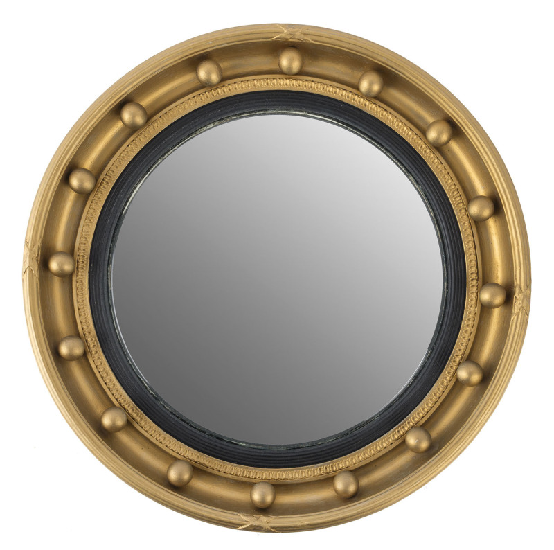 An English convex mirror in circular gilt frame, early to mid 20th century, ​42cm diameter