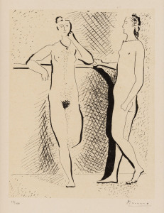 PABLO PICASSO (1881 - 1973) A lithograph from "Dessins" and another titled "Jeune Homme et Cheval"