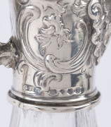 A pair of Georgian sterling silver mounted crystal vinegar and oil jugs, early 19th century ​18cm high - 3