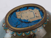 A pair of Chinese cloisonne vases with bird decoration, Republic period, ​25cm high - 2