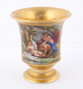 Paris Porcelain hand-painted and gilded cabinet cup, 19th century, 10.5cm high