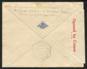 AUSTRALIA: Aerophilately & Flight Covers: 17 Jan.1941 (AAMC.912) official cover flown from Melbourne to Portuguese Timor with light DILI arrival b/s of 19.1.41 in violet, signed by the pilot "HB Hussey": Cat $400. [54 flown]. - 2