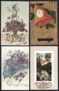 WORLD - Picture PostcardsGreetings & Sentimental Cards: mostly British & Australian early 19th century selection including Christmas & New Year greeting types majority with floral designs, nearly all with messages or postally used to the same addressee in - 2