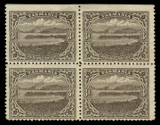 TASMANIA: 1905-12 (SG.246) Litho Using Transfers from DLR Plates 3d brown P.11 block of 4, upper units IMPERFORATE AT TOP, unused. Rare.