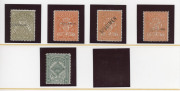 VICTORIA: SPECIMEN OVERPRINTS: collection of various types in upper or lower case, mostly McCredie Overprint Types between '20' and '24', including 1884-95 Stamp Duty 1d, 1/6d (2), 3/- (2), 4/- (3), 5/- (3), 10/-, 15/- and £1, 1884-92 2/6d (3), 1885-95 Na - 3