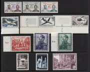 WORLD - General & Miscellaneous: Foreign selection comprising sets for Cameroun 1962 Reunification, Belgium 1952 Basilica, France 1957-59 Airs 300F to 1,000F, East Germany 1951 Friendship with China; also Switzerland Mini Sheets 1936 Pro Patria (4), 1943