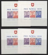 WORLD - General & Miscellaneous: Foreign selection comprising sets for Cameroun 1962 Reunification, Belgium 1952 Basilica, France 1957-59 Airs 300F to 1,000F, East Germany 1951 Friendship with China; also Switzerland Mini Sheets 1936 Pro Patria (4), 1943 - 2