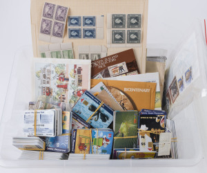 AUSTRALIA: General & Miscellaneous: Accumulation with decimal stamp packs & FDCs, PHONECARDS predominantly Telstra/Telecom cards to $20 with heaps of thematic interest, plus NSW Motor Spirit 2 gallon ration tickets (8), Woolworths cash saver & Morgan's 6d coupons, plus a few Netherland Indies stamps incl. multiples. (Qty)