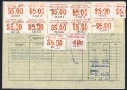 VICTORIA - Railway Stamps: 1887-1980s accumulation in stockbook with 1887 1d, 2d, 3d, 6d & 1/-, 1934 'Wings' to 2/- (4) & 5/- incl. unused 5d pink/white (Merton), Numerals 1953 4d mint (4), 1958 4d marginal pair mint, extensive Decimals to $5 (incl. block - 5