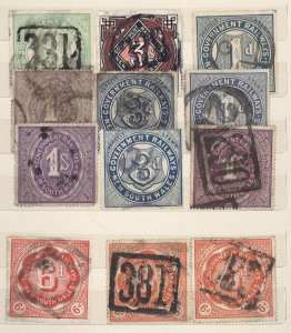 NEW SOUTH WALES: RAILWAY STAMPS: 1890s-1970s disorganised array in stockbook with pre-decimals 1891-1917 to 3/- incl. 3d blue (2) & 6d (3, in red, plus two orange shades) & 1/- (3), 1929-48 to 2/- (4), duplicated Decimals to $5 (11) & $10 incl. $4 block 