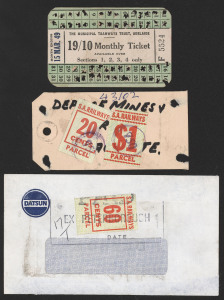 SOUTH AUSTRALIA: 1885-1970s array on hagners with 1885 Locomotive to 1/- incl, 2d (2) & 4d, 1940 Numeral Issue 3d, 6d ,1/- ,& 5/- in MUH blocks of 4, plus 5/-, 1/-, 6d & 3d on large-part parcel piece, decimal issues to $5 with heavily duplicated lower val