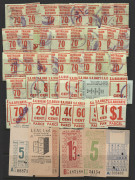 SOUTH AUSTRALIA: 1885-1970s array on hagners with 1885 Locomotive to 1/- incl, 2d (2) & 4d, 1940 Numeral Issue 3d, 6d ,1/- ,& 5/- in MUH blocks of 4, plus 5/-, 1/-, 6d & 3d on large-part parcel piece, decimal issues to $5 with heavily duplicated lower val - 2