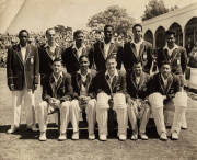 WEST INDIES: Reprinted team photographs, comprising 1928 (8), 1933, 1951-52 & 1957 (6); also original 1957 team photo signed by Sonny Ramadhin. Various sizes.