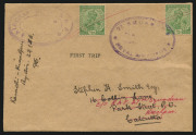 INDIA - Aerophilately & Flight Covers: 22 Jan.1926 (BEA.26.02d) Karachi - Risalpur R.A.F. demonstration flight cover with 27 Squadron cachet, initialled by the pilot, E.H.Spence. [40 flown].