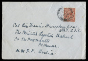 INDIA - Aerophilately & Flight Covers: EVACUATION OF KABUL EMERGENCY AIRMAIL: 13-30 Nov.1928 (BEA.28.13) cover despatched from Cornwall for delivery to Col. Sir Francis Humphrys at The British Legation, Kabul; bearing a fine backstamped example of the "SP