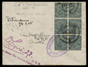 INDIA - Aerophilately & Flight Covers: 21 April 1932 (BEA.32.09a) Peshawar - Quetta cover flown with Viceroy Lord Willingdon, signed by R.A.F. pilot D.J. Anderson; with QUETTA arrival b/stamp.Provenance: Boris Joffe.