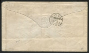 VICTORIA - Postal History: 1870 (Sept.10) cover to Scotland endorsed "Via Marseilles", but sent via Brindisi due to the ongoing Franco-Prussian War, with 10d brown/pink Laureate tied by Melbourne duplex, superb strike of 'INSUFFICIENTLY PAID/FOR BRINDISI - 2