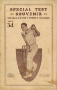 1932-33 BODYLINE TOUR: "Special Test Souvenir, With Careers of Players to Beginning of 1932-33 Season", issued by 'The Australian Cricketer' [Melbourne, 1932]. Fair/Good condition. The most difficult of the supplements to find.