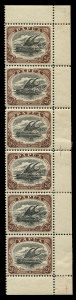 PAPUA: 1907-10 (SG.48, 48a) Large 'PAPUA' 2/6d watermark sideways, perf 11, complete sheet (fifth column separated) with variety "POSTAGIE" at left [R1/5, Cat. £1700], some gumside blemishes and perf reinforcements, total Cat. £3875+.