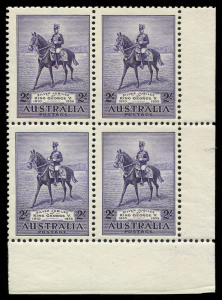 AUSTRALIA: Other Pre-Decimals: 1935 (SG.158) 2/- Silver Jubilee lower right corner block of 4, MUH, Cat $400+