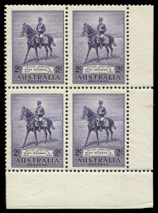 AUSTRALIA: Other Pre-Decimals: 1935 (SG.158) 2/- Silver Jubilee lower right corner block of 4, MUH, Cat $400+