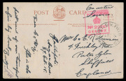 AUSTRALIA: Postal History - World War I - Military: GALLIPOLI: 1915 (Nov. 2) picture postcard (showing P&O S.S. "Kalyan") to England, endorsed "Gallipoli/Anzac Cove" and "On active/Service" with fine strike of 'Ist AUST.DIV.FIELD P.O./ 2NO15' datestamp, m - 2