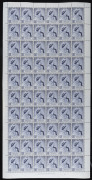 Falkland Islands: DEPENDENCIES: 1948 (SG.G19-20) 2½d & 1/- Silver Wedding values in complete sheets of 60; superb fresh MUH. (2 sheets)