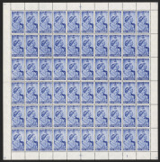 Falkland Islands: DEPENDENCIES: 1948 (SG.G19-20) 2½d & 1/- Silver Wedding values in complete sheets of 60; superb fresh MUH. (2 sheets) - 2