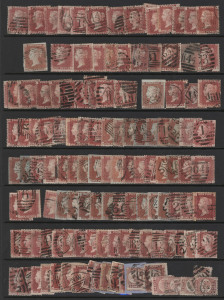 GREAT BRITAIN: 1840s-50s accumulation on hagners majority 1d red plates (few mint/unused), also 1d red 'Stars' plus smattering of 1d red imperfs and ½d Bantams (22, two mint); nice variety of shades, unchecked for plate numbers or postmarks, condition variable. Worth investigating (300 approx.)