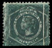 NEW SOUTH WALES: 1882-97 (SG.233e) Wmk Crown/NSW 5d Large Diadem IMPERFORATE PAIR, full light mounted gum; also 5d P11 sheet edge example with marginal sheet watermark and spectacular "Pre-printing paper fold" used, plus 5d 12x11 mint pair with evidence o - 3