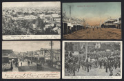 WORLD - Picture PostcardsOverseas Selection: predominantly used with New Zealand (33): incl. c.1906 Christchurch Exhibition souvenir cards (3), town scenes incl. "Heretaunga Street, Hastings", "Gladstone Rd, Gisborne", "Napier from Colenso Hill", "Dunedin - 2