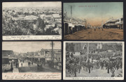 WORLD - Picture PostcardsOverseas Selection: predominantly used with New Zealand (33): incl. c.1906 Christchurch Exhibition souvenir cards (3), town scenes incl. "Heretaunga Street, Hastings", "Gladstone Rd, Gisborne", "Napier from Colenso Hill", "Dunedin - 2