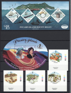 WORLD - General & Miscellaneous: Pitcairn & Norfolk Island: 1980s-2000s MUH sets & M/Ss in stockbook, plus a few Norfolk Island booklets. Heaps of thematic appeal. (100s)