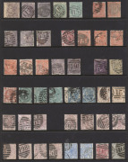 GREAT BRITAIN: 1840-1948 used collection in stockbook with imperf 1d blacks (3), 10d Embossed (scissor nick), range of Surface Printed issues incl. 1855-57 to 2/- blue (2), 1867-83 6d on 6d (3), 1883-84 2/6d (2), 5/-, 10/- & £1 Three Crowns (sound used - 2