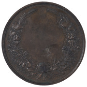 Collectables: Exhibitions: SYDNEY INTERNATIONAL EXHIBITION, 1879, in bronze (76mm), by J.S. & A.B.Wyon, no stop after CCC in date. The reverse, depicting Australia flora, was designed by James Sayers. - 2