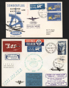 ISRAEL - Postal History: FIRST & SPECIAL FLIGHTS: 1947-61 collection of flown covers in 2 albums, nearly all registered; including Jan.1947 Boston - Lod  FAM27, Apr.1951 Lod - Tokyo by S.A.S., Nov.1954 Lod - Los Angeles via North Pole route by S.A.S., Jul - 2