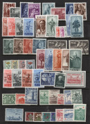 BELGIUM: 1941-51 mostly mint collection on hagners incl. 1941 Orval & Soldiers' Families sets in blocks of 4 MUH, 1942 Winter Relief Fund 5fr+20fr M/S (both), 1943 Winter Relief Fund in blocks of 4 MUH, 1948 Exports, Painters, Gallait sets, 1949, 1950 & 1 - 2