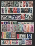 BELGIUM: 1941-51 mostly mint collection on hagners incl. 1941 Orval & Soldiers' Families sets in blocks of 4 MUH, 1942 Winter Relief Fund 5fr+20fr M/S (both), 1943 Winter Relief Fund in blocks of 4 MUH, 1948 Exports, Painters, Gallait sets, 1949, 1950 & 1 - 3