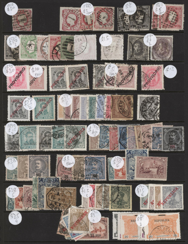 PORTUGAL: 1850s-1980s mint & used accumulation mostly incomplete sets & odd values with useful pickings throughout incl. 1850s imperfs, 1890s 'PROVISORIO' overprints mint & used, useful 1920s commemoratives mint, 1941 Rural Life 2E used, 1944 Brotero M/S