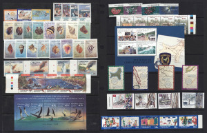 CHRISTMAS ISLAND: 1958-2000s Collection on hagners, mostly MUH with sets incl.1958 Overprints (hinged mint), 1963 Pictorials, 1968 Fish, 1982 Birds, 1985 Crabs 1st, 2nd & 3rs series, 1987 Wildlife (plus sheetlet to $2), 1990 Transport, 1992 Shells, few 1990s-2000s M/Ss, generally very fine. (few 100s)