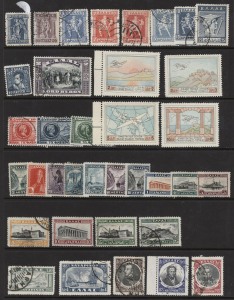 GREECE: 1860s-1960s mint & used collection with imperf large Hermes Heads (40+) and Small Hermes Heads (60+, with surcharges), perforated issues incl.1901 Hermes set, 1926 Air set mint, 1930 Centenary set (ex 10d) used, 1933 Airs to 20d mint, etc; imperfs in mixed condition, improves thereafter.
