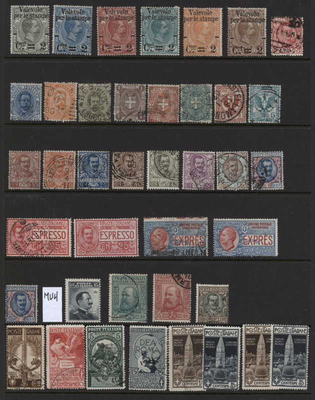 ITALY: 1863-1928 mint & used collection with useful earlies incl. 1863 2l mint & used, 1890 Newspaper Stamp set mint, 1910 Garibaldi used, 1911 50th Anniv used, 1917 Air Overprints & 25c on 40c mint, 1923 Welfare Fund mint, 1923 Manzoni 10c to 1l mint, 1