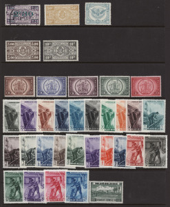 BELGIUM: 1870s-1960s Back-of-the-book selection mint or used with officials, postage dues incl 1949-53 set mint, newspaper stamps to 20fr used, railway stamps incl. mint 1939 Unity, 1945-46 Pictorial set & 1947100fr & 1950-52 set, plus a few Eupen & Malmedy overprints; mostly fine.