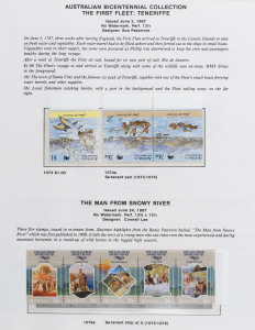 AUSTRALIA: Decimal Issues: 1984-1993 apparently complete MUH collection in Seven Seas hingeless album, values to $20 plus specimen overprints, framas, booklet panes plus a few CTO items incl.1984 Ausipex M/Ss cancelled on each day of the show, MUH F/V (excl. specimens): $440+.