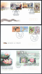 AUSTRALIA: Decimal Issues: FDCs: 1995-2002 collection in four volumes, including framas, International Post & M/Ss, also Weary Dunlop PNC; very fine unaddressed condition. Retail potential.