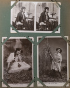 WORLD - Picture PostcardsEntertainment: old-time postcard album of British cards mostly showing Actresses, many are real-photo types incl. Pauline Chase, Phyllis & Zena Dare, Evie Greene, Doris Stocker, Marie Studholme, Dorothy Ward amongst others; used o